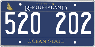 RI license plate 520202