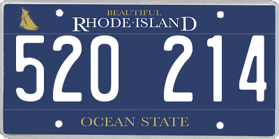 RI license plate 520214