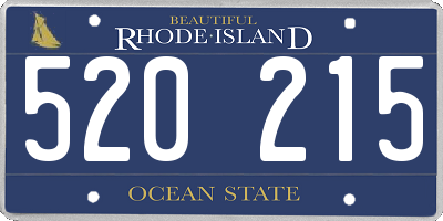 RI license plate 520215