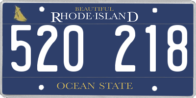 RI license plate 520218