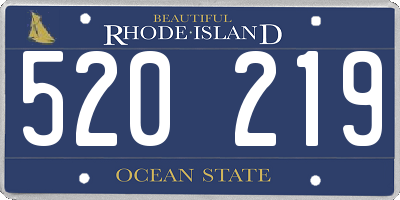 RI license plate 520219