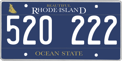 RI license plate 520222