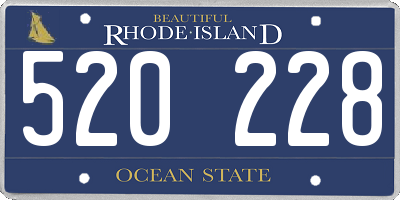 RI license plate 520228