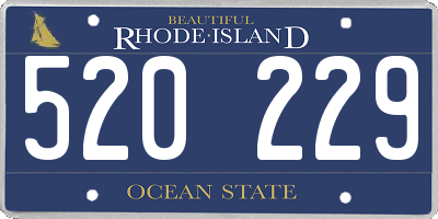 RI license plate 520229
