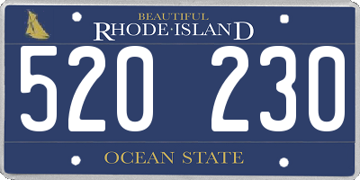 RI license plate 520230