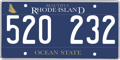 RI license plate 520232