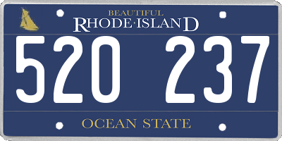 RI license plate 520237