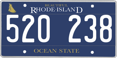 RI license plate 520238