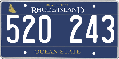 RI license plate 520243