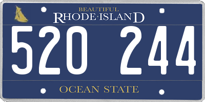 RI license plate 520244
