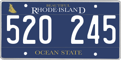 RI license plate 520245