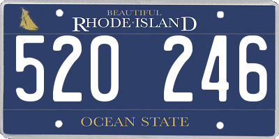 RI license plate 520246