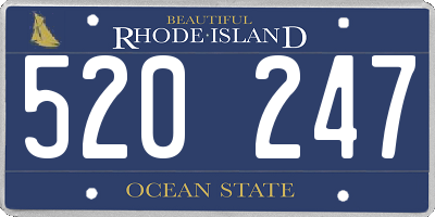 RI license plate 520247