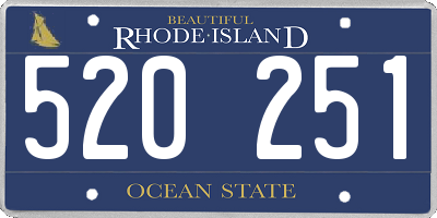 RI license plate 520251