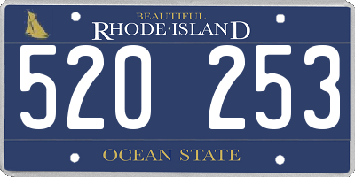 RI license plate 520253