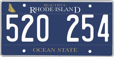 RI license plate 520254