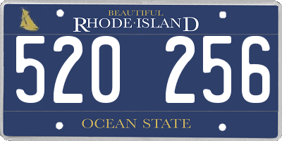 RI license plate 520256