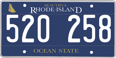 RI license plate 520258