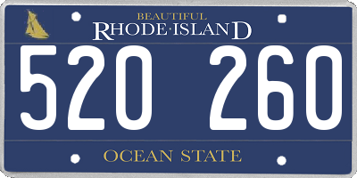 RI license plate 520260