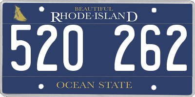 RI license plate 520262