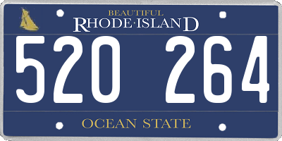 RI license plate 520264