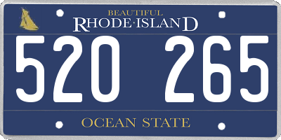RI license plate 520265