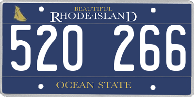 RI license plate 520266
