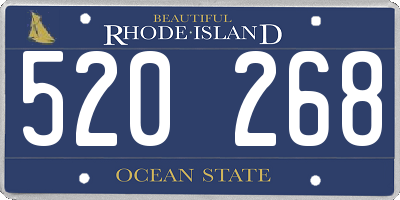 RI license plate 520268