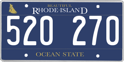 RI license plate 520270