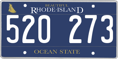 RI license plate 520273