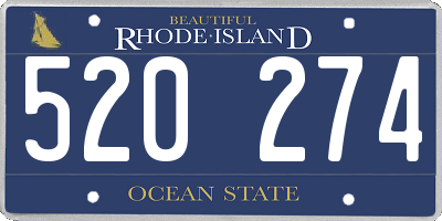 RI license plate 520274