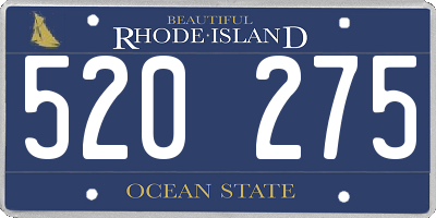 RI license plate 520275