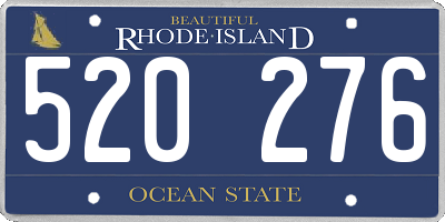 RI license plate 520276