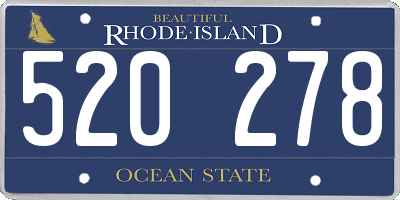 RI license plate 520278