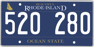 RI license plate 520280