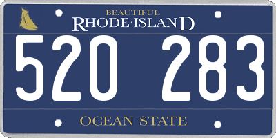 RI license plate 520283