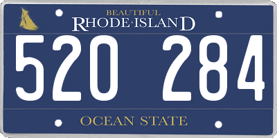 RI license plate 520284