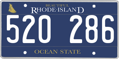 RI license plate 520286