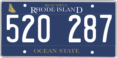 RI license plate 520287