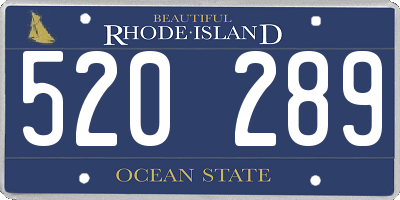 RI license plate 520289
