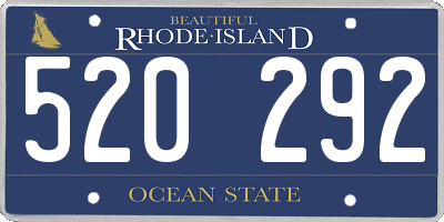 RI license plate 520292