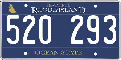 RI license plate 520293