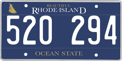 RI license plate 520294