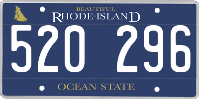RI license plate 520296