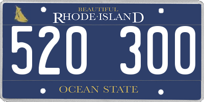 RI license plate 520300