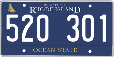 RI license plate 520301