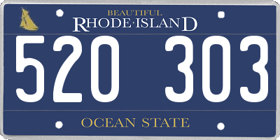 RI license plate 520303