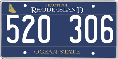 RI license plate 520306