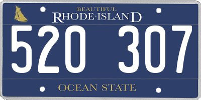 RI license plate 520307