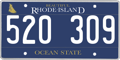 RI license plate 520309